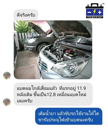 น้ำยาฟื้นฟูแบตเตอรี่ 2,200 รีวิว พาวเวอร์อัพของแท้ยี่ห้อแรก