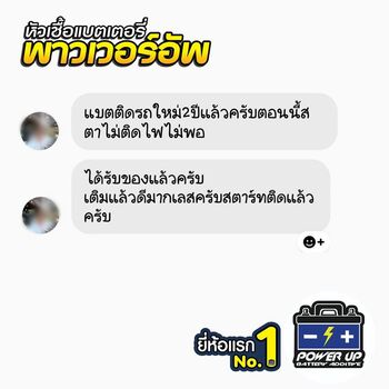น้ำยาฟื้นฟูแบตเตอรี่ 2,200 รีวิว พาวเวอร์อัพของแท้ยี่ห้อแรก